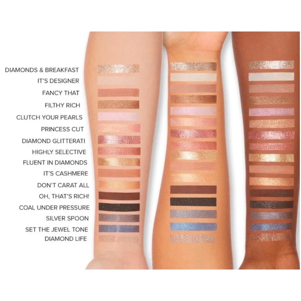 Too Faced Pretty Rich Diamond Light Eye Shadow Palette 16 Shades Shimmer Matte